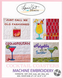 Cocktail Coasters Embroidery CD by Laurie Kent Designs