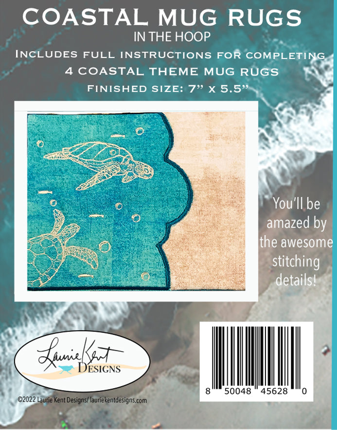 Coastal Mug Rugs VOLUME 1 Embroidery USB