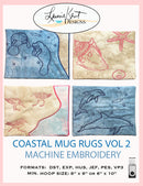 Coastal Mug Rugs VOLUME 2 Embroidery USB