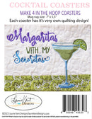Cocktail Coasters Embroidery USB by Laurie Kent Designs