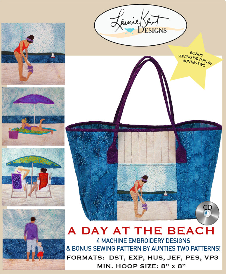 "A Day at the Beach" CD Machine Embroidery & Sewing Pattern