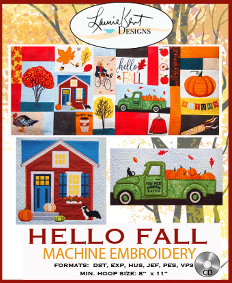 Hello Fall CD Embroidery Files