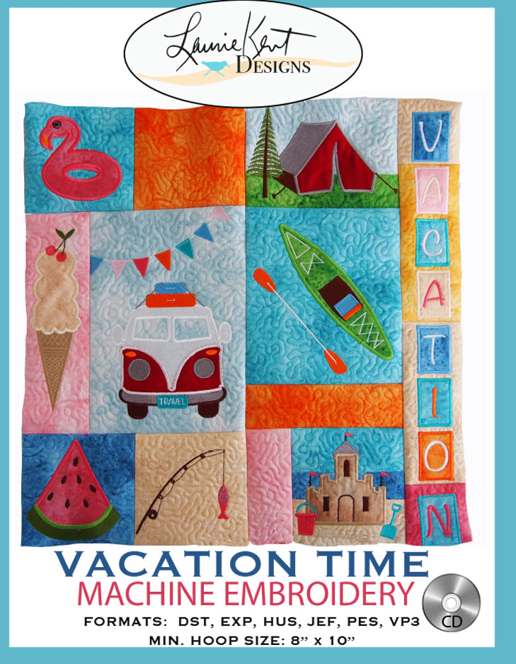 Vacation Pillow Machine Embroidery CD Version