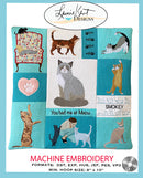 "You Had Me at Meow" Cat Pillow Machine Embroidery CD