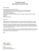 Christmas Magic Applique Pattern by Laurie Kent Designs