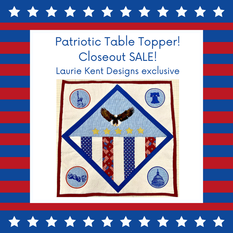 I Love America Table Topper CD Design Files by Laurie Kent Designs