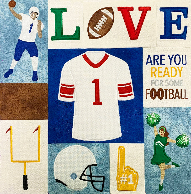 Football Fun - Machine Embroidery  USB