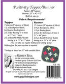 Positivity Table Runner Pattern  GE-182