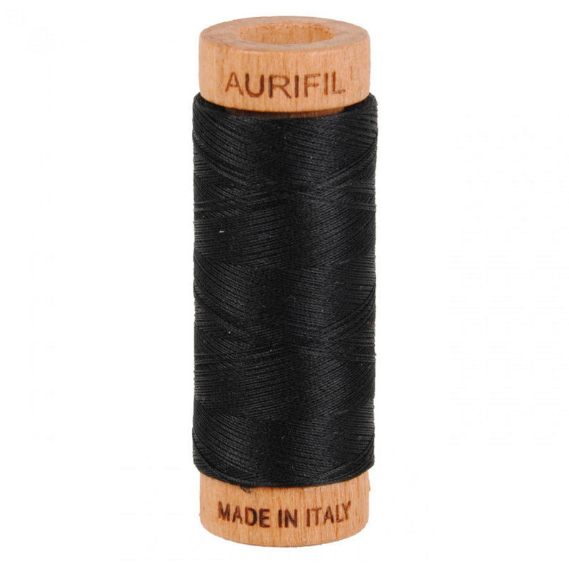 Aurifil 80 wt Black Thread