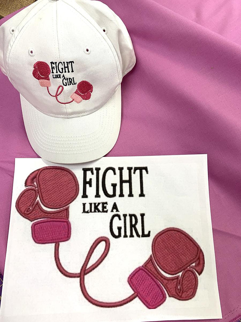 Fight Like a Girl Embroidery Design File