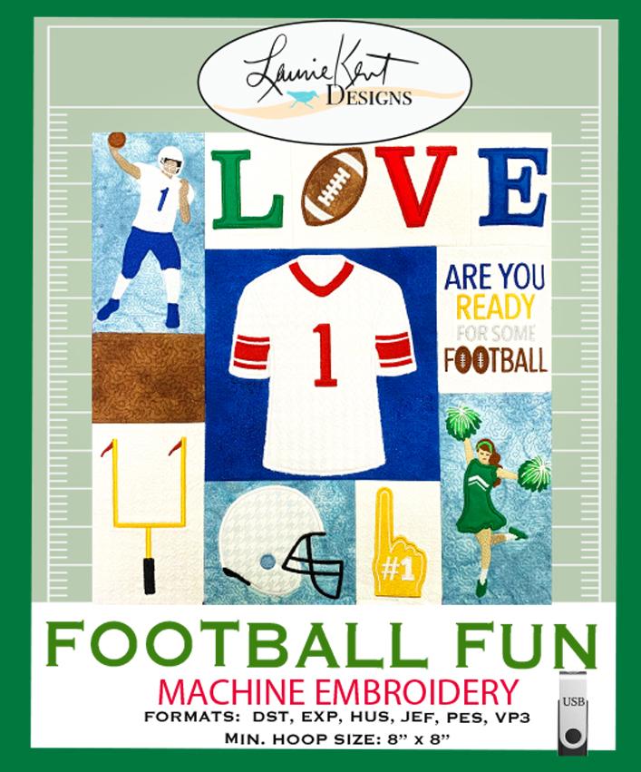 Football Fun - Machine Embroidery  USB