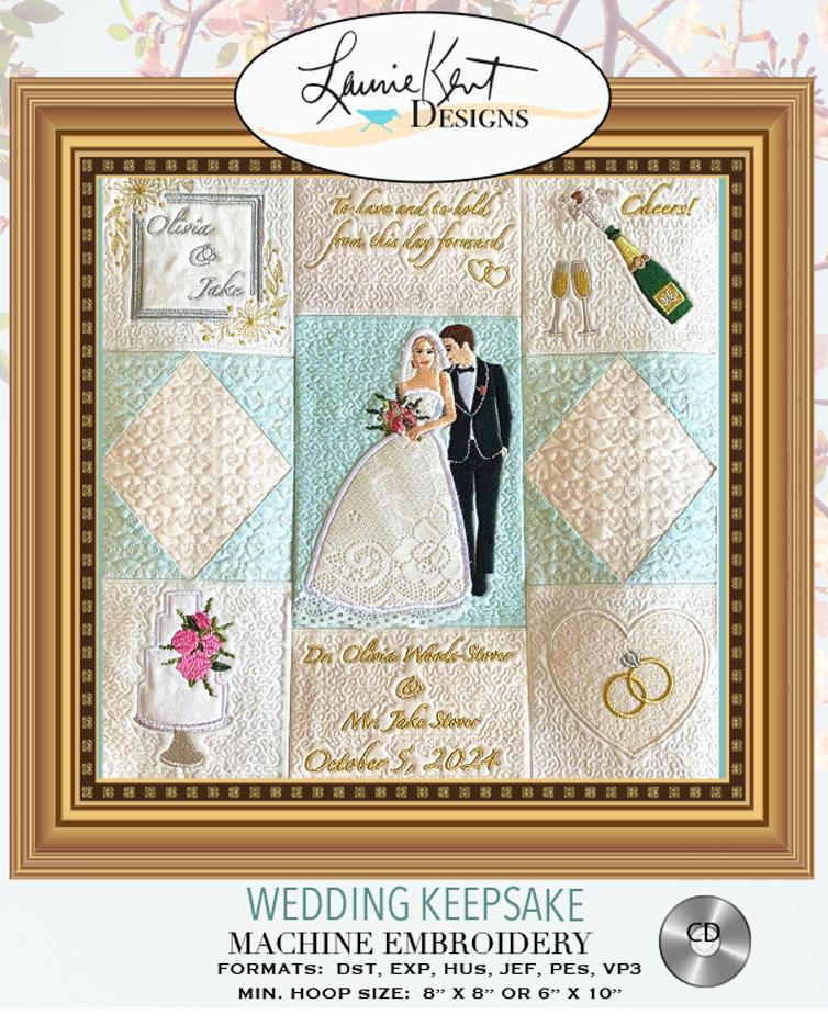 Wedding Keepsake Machine Embroidery CD